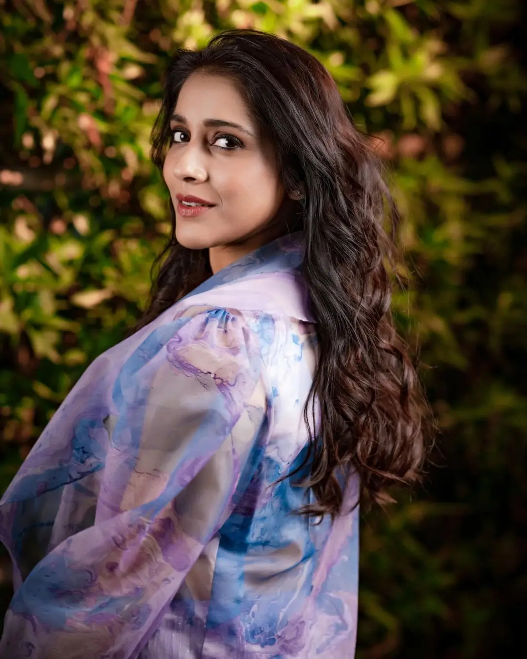 Rashmi Gautam Stills in Blue Lehenga Choli